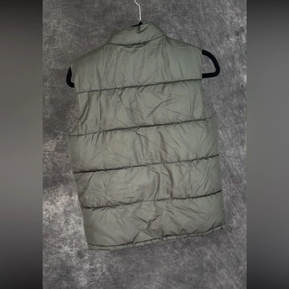 Boys Old Navy Olive Green Puffer Vest | Size L (10–12)